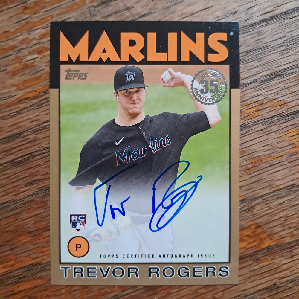 Topps Marlins Baseball Card # To 50 Gold Autograph and Silver Logo